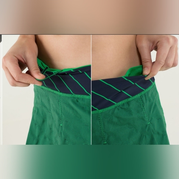 Lululemon Fast Cat Skirt SET, Sz 8, Green Bean / Inkwell / Slalom Stripe Inkwell - Picture 5 of 9